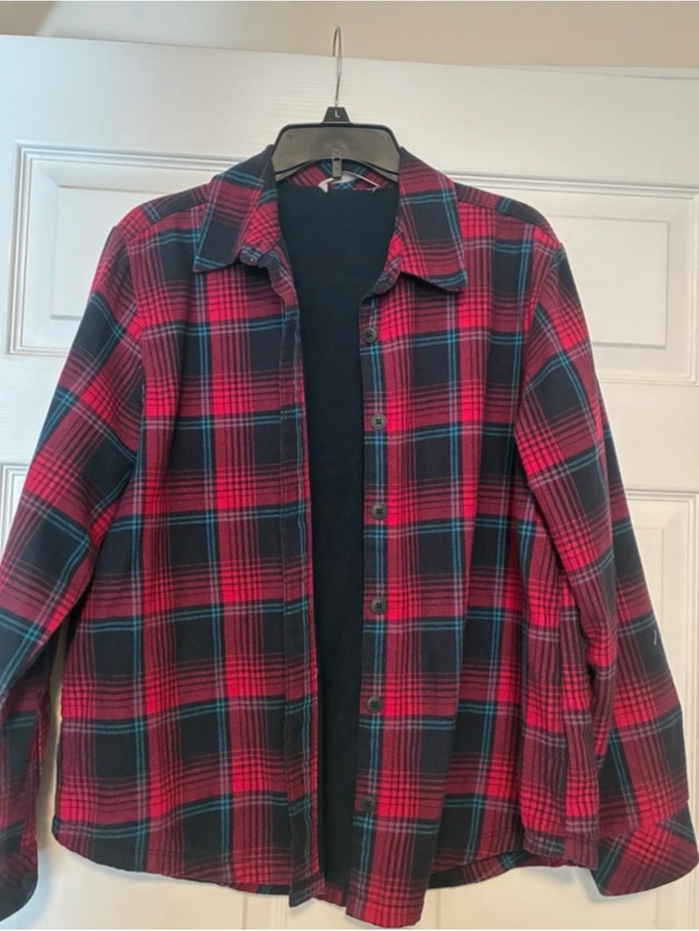 Lee Red and Black Plaid Button-Down Shirt